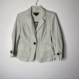 Talbots Gray Striped Blazer Size 4